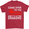 Come to the Welsh Side Dragons Wales Rugby Mens T-Shirt 100% Cotton Red