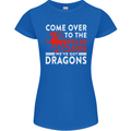 Come to the Welsh Side Dragons Wales Rugby Womens Petite Cut T-Shirt Royal Blue
