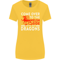 Come to the Welsh Side Dragons Wales Rugby Womens Wider Cut T-Shirt Yellow