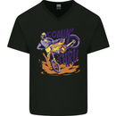 Comin Thru Motocross Dirt Bike MotoX Mens V-Neck Cotton T-Shirt Black