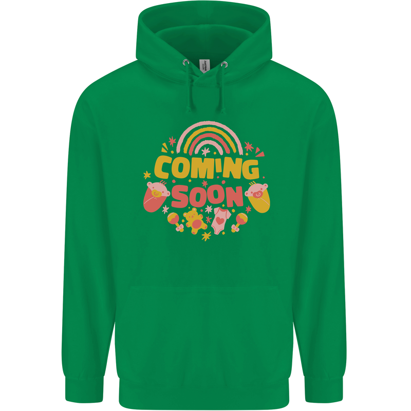 Coming Soon New Baby Pregnancy Pregnant Childrens Kids Hoodie Irish Green