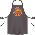 Coming Soon New Baby Pregnancy Pregnant Cotton Apron 100% Organic Dark Grey