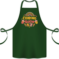 Coming Soon New Baby Pregnancy Pregnant Cotton Apron 100% Organic Forest Green