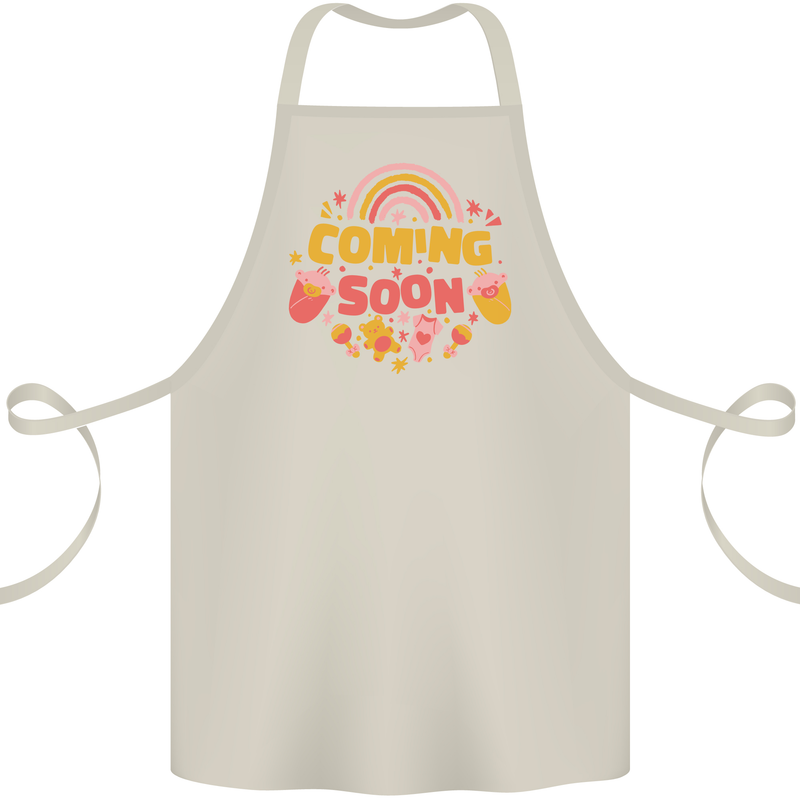 Coming Soon New Baby Pregnancy Pregnant Cotton Apron 100% Organic Natural