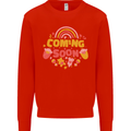 Coming Soon New Baby Pregnancy Pregnant Kids Sweatshirt Jumper Bright Red