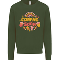 Coming Soon New Baby Pregnancy Pregnant Kids Sweatshirt Jumper Forest Green