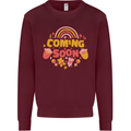 Coming Soon New Baby Pregnancy Pregnant Kids Sweatshirt Jumper Maroon