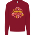 Coming Soon New Baby Pregnancy Pregnant Kids Sweatshirt Jumper Red