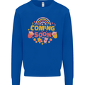 Coming Soon New Baby Pregnancy Pregnant Kids Sweatshirt Jumper Royal Blue