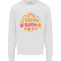 Coming Soon New Baby Pregnancy Pregnant Kids Sweatshirt Jumper White