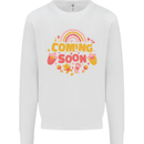 Coming Soon New Baby Pregnancy Pregnant Kids Sweatshirt Jumper White