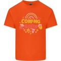 Coming Soon New Baby Pregnancy Pregnant Kids T-Shirt Childrens Orange