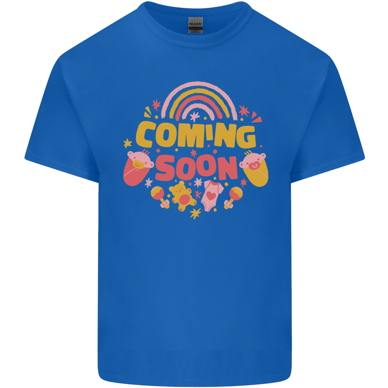 Coming Soon New Baby Pregnancy Pregnant Kids T-Shirt Childrens Royal Blue