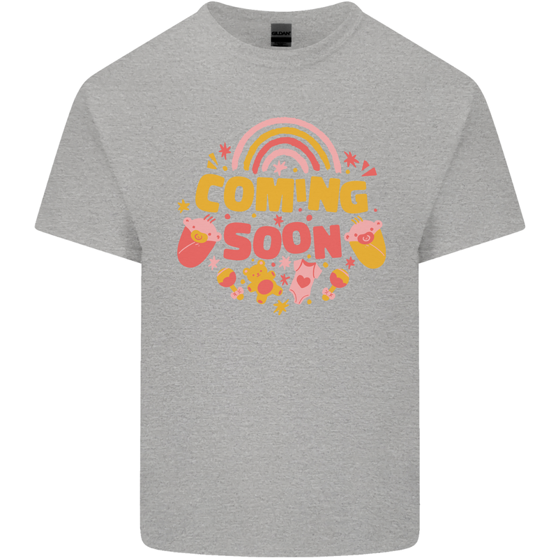 Coming Soon New Baby Pregnancy Pregnant Kids T-Shirt Childrens Sports Grey