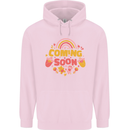 Coming Soon New Baby Pregnancy Pregnant Mens 80% Cotton Hoodie Light Pink