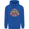 Coming Soon New Baby Pregnancy Pregnant Mens 80% Cotton Hoodie Royal Blue