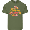 Coming Soon New Baby Pregnancy Pregnant Mens Cotton T-Shirt Tee Top Military Green