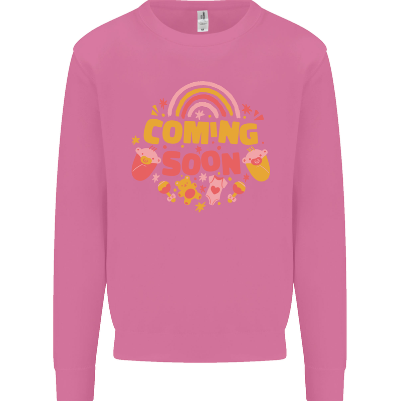 Coming Soon New Baby Pregnancy Pregnant Mens Sweatshirt Jumper Azalea