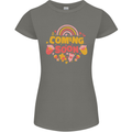 Coming Soon New Baby Pregnancy Pregnant Womens Petite Cut T-Shirt Charcoal