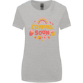 Coming Soon New Baby Pregnancy Pregnant Womens Wider Cut T-Shirt Sports Grey