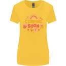 Coming Soon New Baby Pregnancy Pregnant Womens Wider Cut T-Shirt Yellow