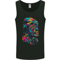 Cool African Head With Headphones Mens Vest Tank Top Black