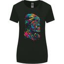 Cool African Head With Headphones Womens Wider Cut T-Shirt Black