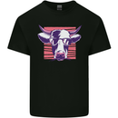 Cool Cow Bull With Glasses Mens Cotton T-Shirt Tee Top Black