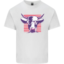 Cool Cow Bull With Glasses Mens Cotton T-Shirt Tee Top White