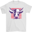 Cool Cow Bull With Glasses Mens T-Shirt 100% Cotton White
