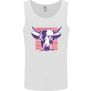 Cool Cow Bull With Glasses Mens Vest Tank Top White