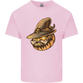 Cool Pumpkin Halloween Kids T-Shirt Childrens Light Pink