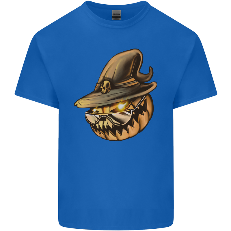 Cool Pumpkin Halloween Kids T-Shirt Childrens Royal Blue