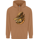 Cool Pumpkin Halloween Mens 80% Cotton Hoodie Caramel Latte