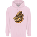 Cool Pumpkin Halloween Mens 80% Cotton Hoodie Light Pink