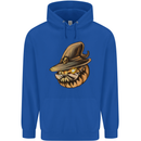Cool Pumpkin Halloween Mens 80% Cotton Hoodie Royal Blue