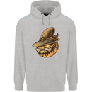 Cool Pumpkin Halloween Mens 80% Cotton Hoodie Sports Grey