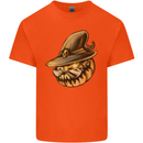 Cool Pumpkin Halloween Mens Cotton T-Shirt Tee Top Orange