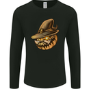 Cool Pumpkin Halloween Mens Long Sleeve T-Shirt Black