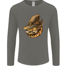 Cool Pumpkin Halloween Mens Long Sleeve T-Shirt Charcoal