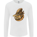 Cool Pumpkin Halloween Mens Long Sleeve T-Shirt White