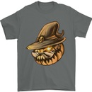 Cool Pumpkin Halloween Mens T-Shirt 100% Cotton Charcoal