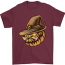 Cool Pumpkin Halloween Mens T-Shirt 100% Cotton Maroon