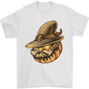 Cool Pumpkin Halloween Mens T-Shirt 100% Cotton White