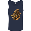 Cool Pumpkin Halloween Mens Vest Tank Top Navy Blue