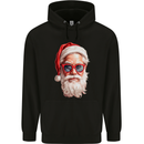 Cool Santa Summer Christmas Vibes Mens 80% Cotton Hoodie Black