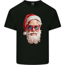 Cool Santa Summer Christmas Vibes Mens Cotton T-Shirt Tee Top Black