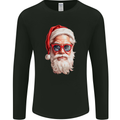 Cool Santa Summer Christmas Vibes Mens Long Sleeve T-Shirt Black