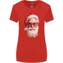 Cool Santa Summer Christmas Vibes Womens Wider Cut T-Shirt Red