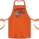 Cordless & Proud Rock Climbing Monkey Cotton Apron 100% Organic Orange